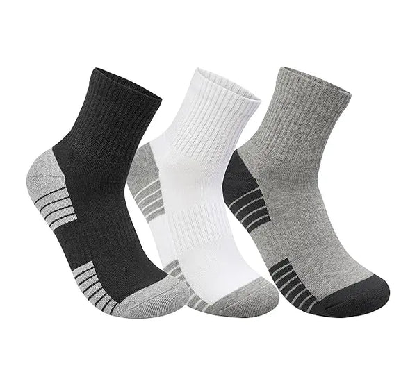 3-pack plain cotton socks