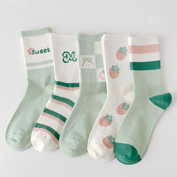 Mint Sweet Long Socks 6 Pairs Women's