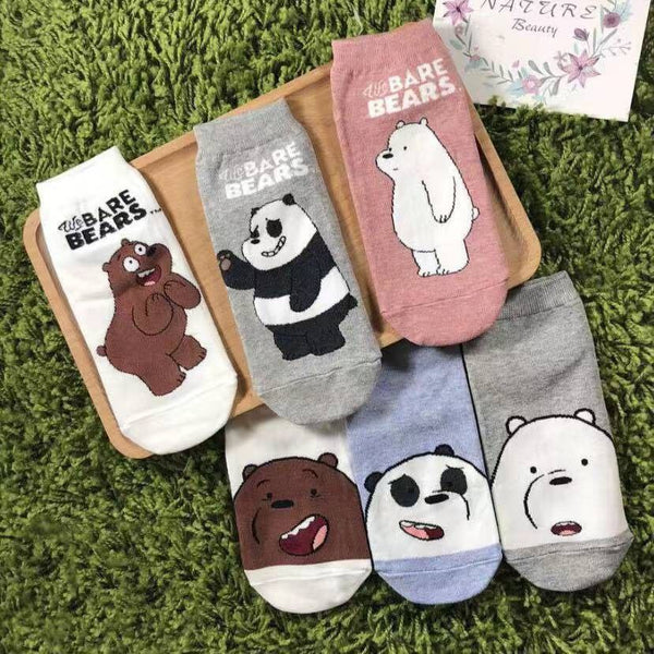 Six-pack women's bear socks