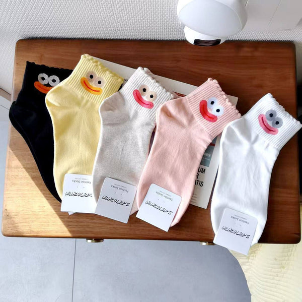 6 Pairs Half Smile Women's Socks