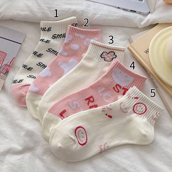 Women's 6 Pairs Smile
