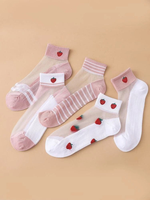 Six pairs of chiffon socks